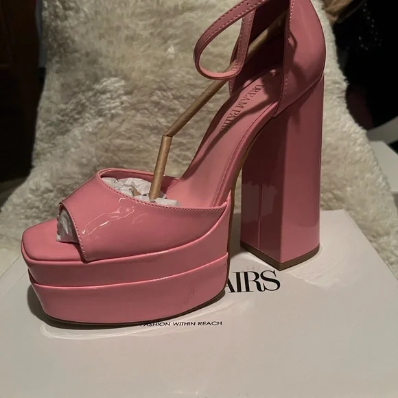 Dream Pairs Blush Pink Block Heels - Picture 10 of 12